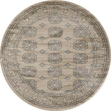 Arbor Collection Anatolia Woven Round Area Rug - Beige - 5 ft.