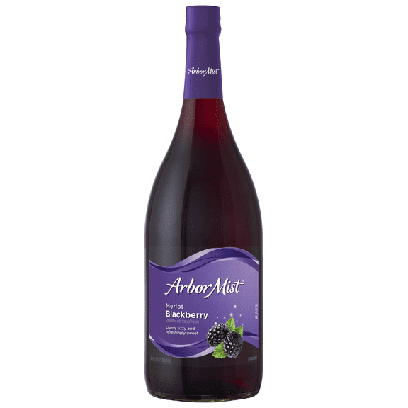 Arbor Mist Blackberry Merlot Sweet Red Fruit Wine, New York, 1.5L Glass Bottle