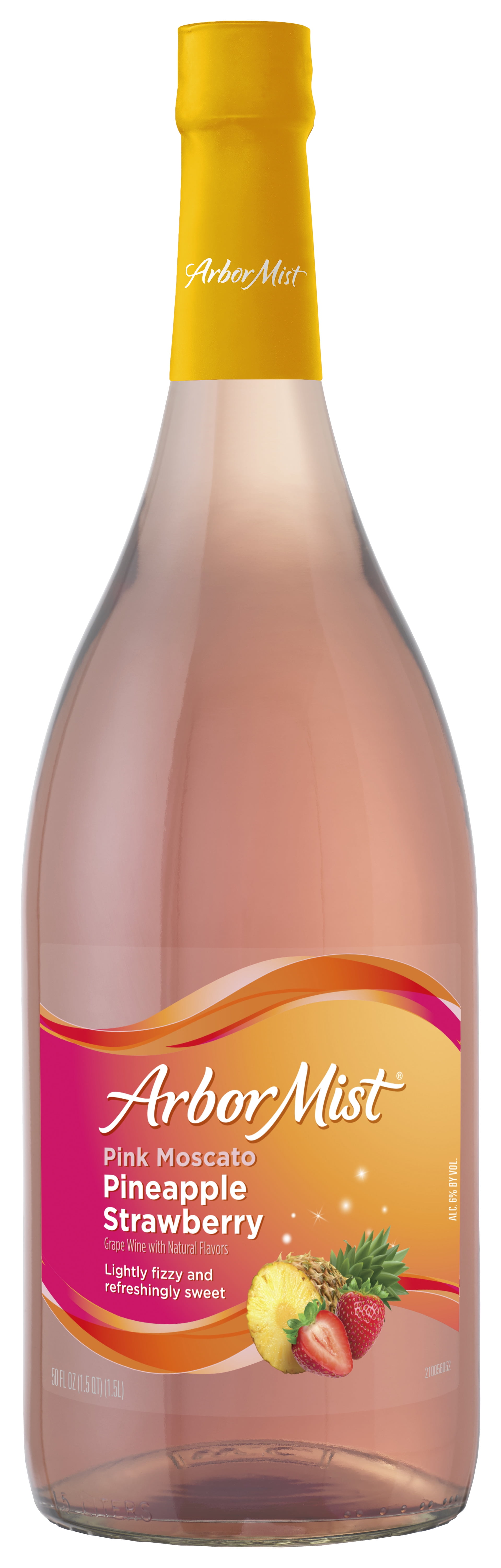 Arbor Mist Pineapple Strawberry Pink Moscato Fruit Wine, 1.5L Bottle