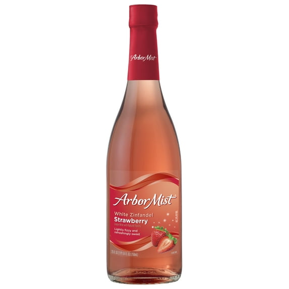 Arbor Mist Strawberry White Zinfandel Fruit Wine, 750 ml Glass Bottle