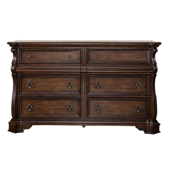 Arbor Place Dark Brown 8 Drawer Double Dresser