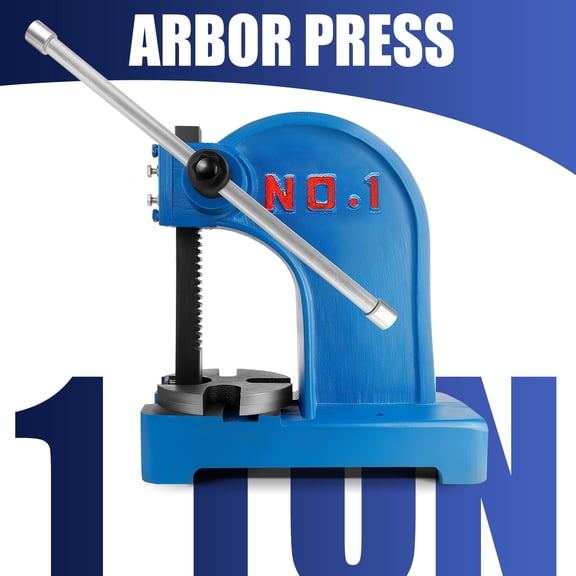 Arbor Press, 1 Ton Manual Desktop Arbor Press, 5.5in Work Height Heavy-duty Press Machine for Stamping, Forming, Punching
