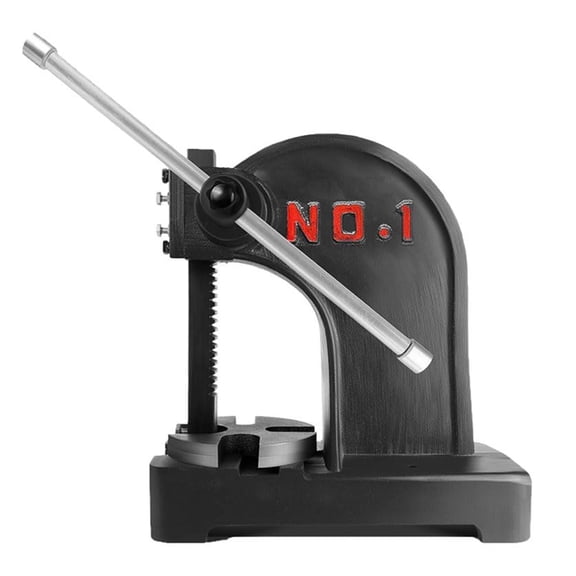 Arbor Press, Manual 2 Ton Capacity, Max Height 17.32", Heavy-duty Cast Iron Bench Press, Versatile for Punching, Bending, Shaping, Extruding