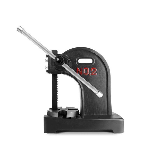 Arbor Press, Manual 2 Ton Capacity, Max Height 17.32", Heavy-duty Cast Iron Bench Press, Versatile for Punching, Bending, Shaping, Extruding