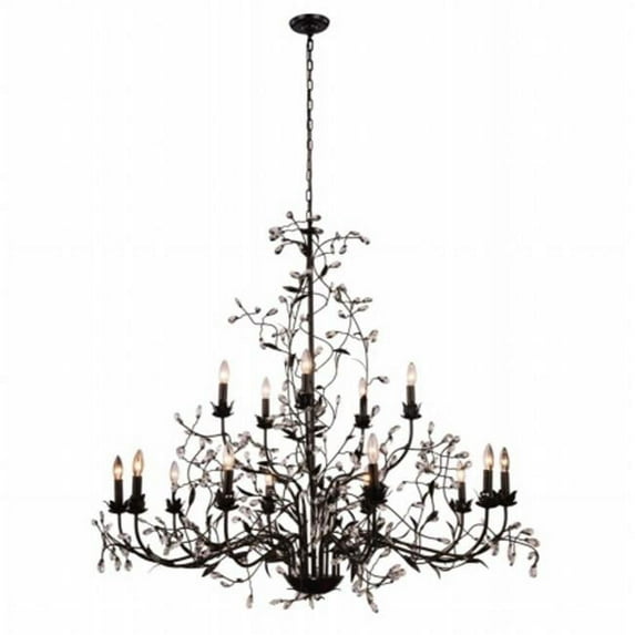 Arbor Royal Cut Clear Golden Dark Bronze Pendant Lamp, 47 x 55 in.