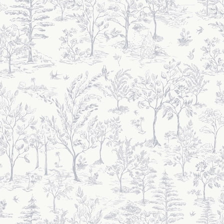 Tempaper Arbor Toile Blue Removable Peel and Stick Wallpaper, 20.5" X 16.5'