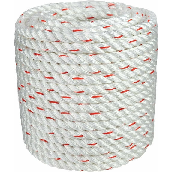 Arborist Bull Rope | High Strength Polyester | Tree Hoist Rigging Line | 1/2 inch x 100 feet, no eye splice