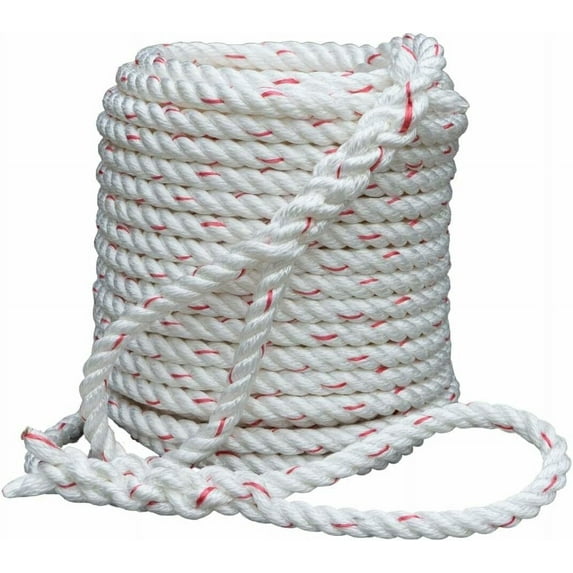 Arborist Bull Rope | High Strength Polyester | Tree Hoist Rigging Line | 1/2 inch x 150 feet, 2 eye splices