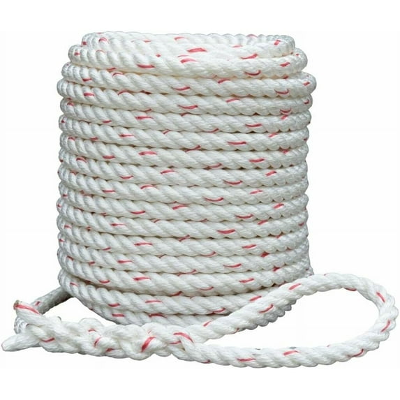 Arborist Bull Rope | High Strength Polyester | Tree Hoist Rigging Line | 1/2 inch x 200 feet, 1 eye splice