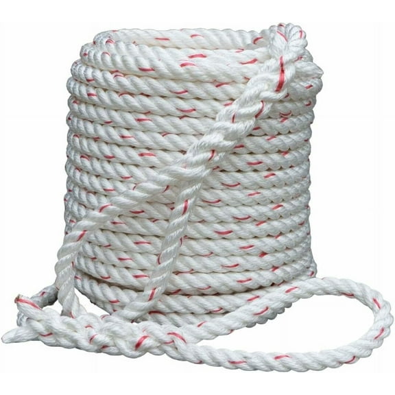 Arborist Bull Rope | High Strength Polyester | Tree Hoist Rigging Line | 1 inch x 300 feet, 2 eye splices