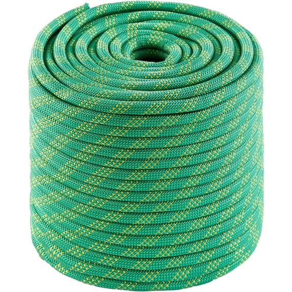 Arborist Rigging Rope Bull Rope, 1/2 Inch Outdoor 48 Strands Polyester Static Climbing Rope for Rappelling Tree Work Swing Rescue Safety Escape Hiking Camping Mountaineering Caving