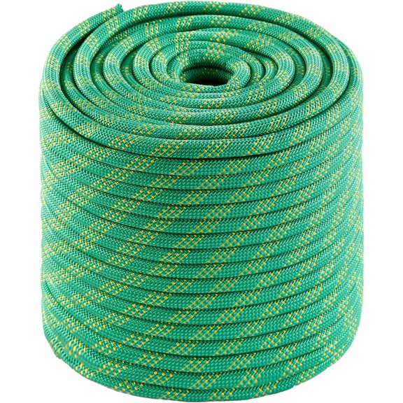 Arborist Rigging Rope Bull Rope, 1/2 Inch Outdoor 48 Strands Polyester Static Climbing Rope for Rappelling Tree Work Swing Rescue Safety Escape Hiking Camping Mountaineering Caving