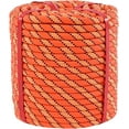 thumbnail image 1 of Arborist Rigging Rope Bull Rope (1/2 in x 150 ft) Orange Polyester Braided Arborist Rope 48 Strands for Various Outdoor Applications Construction Climbing Swing Sailing, 1 of 9