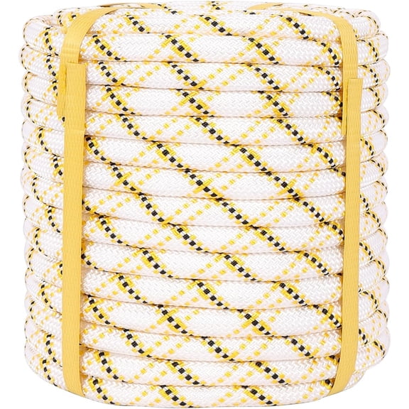 Arborist Rope Climbing Rope 48 Strands Polyester Rope(1/2in x 100 ft) for Climbing Tree Swing Pulling Sailing