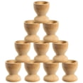 thumbnail image 1 of Arborister 10 Wooden Egg Cups DIY Painting Craft Kitchen Supplies, 1 of 10