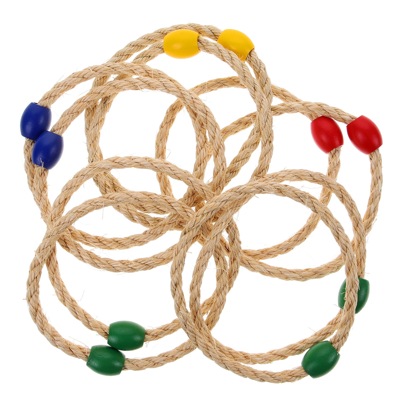 Arborister 10pcs Funny Wooden Ring Toss Game for Outdoor Family & Friends Fun