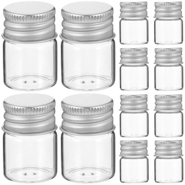 Arborister 12PCS Glass Jars with Lid Tinyn Small Kitchen Storage Small Sealing Clear Jar for Honey Seasoning Chilli Bottles
