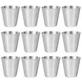 thumbnail image 1 of Arborister 12pcs Stainless Steel Shot Cups Glass Drinking Vessels Cups Glass Cups Sauce Condiment Cups Dip Bowls Drinking Tumbler Unbreakable Metal Shooters Drinking Glasses ( 30ml ), 1 of 10