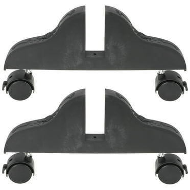 Arborister 2pcs Folding Room Divider Stand with Wheels and Floor Protection - Black