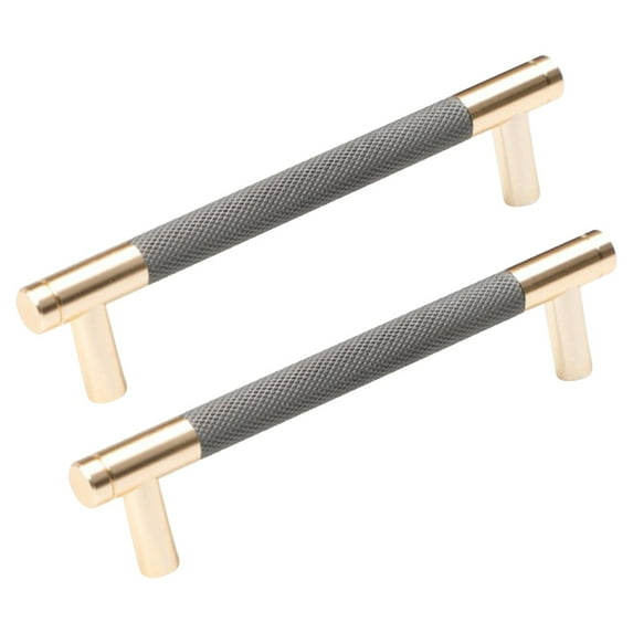 Arborister 2pcs Gold T Bar Cabinet Handles 3" Hole Centers Kitchen Drawer Pulls