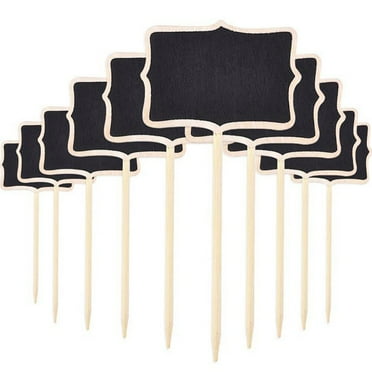 Arborister 30 Mini Wood Chalkboard Garden Markers Signs Plant Labels Stick Food Stake