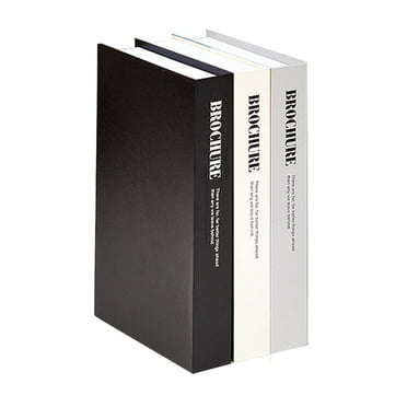 Arborister 3pcs Fake Decorative Books Black and White Set for Home Living Room Decor