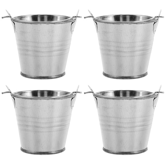 Arborister 4Pcs Small Metal Buckets for Candy Snacks and Home Party Decoration