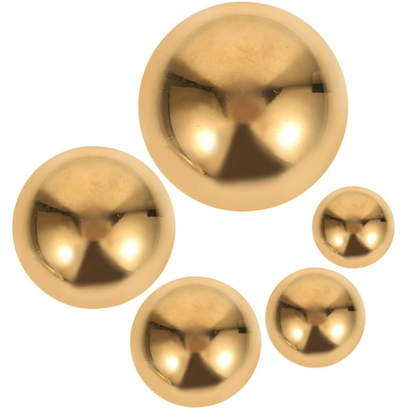Arborister 5Pcs Stainless Steel Garden Mirror Globe for Outdoor Decor (Golden)