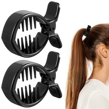 Arborister French Hair Pin Round Clips for Girls Women (Black)