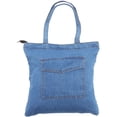 thumbnail image 1 of Arborister Large Capacity Shoulder Bag Casual Denim Tote Fashion Handbag for Girls Women (Style 2, Light Blue), 1 of 10