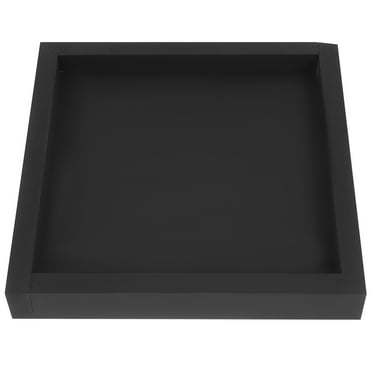 Arborister Large Saucer Drip Tray for Indoor Plants - 20x20cm Square - Black