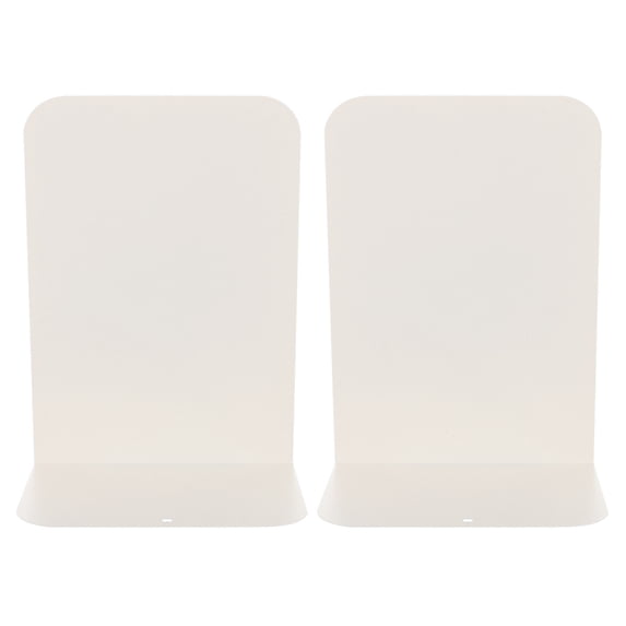 Arborister Metal Bookends for Home Office Bookshelves - Non-Skid and Sturdy (2pcs, Beige)