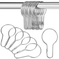 Arborister Metal Shower Curtain Hooks Rings Holders Buckles for Bathroom (Silver)