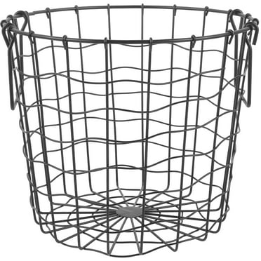 Arborister Table Top Firepit Metal Wire Mesh Basket with Handle - Black