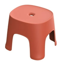 TAILTOSS Small Stool Bathroom Red Plastic for Toddlers 1Pack 10.2*9.4in