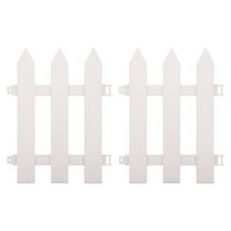 Arborister White Plastic Garden Fence for Outdoor Decoration - 2pcs