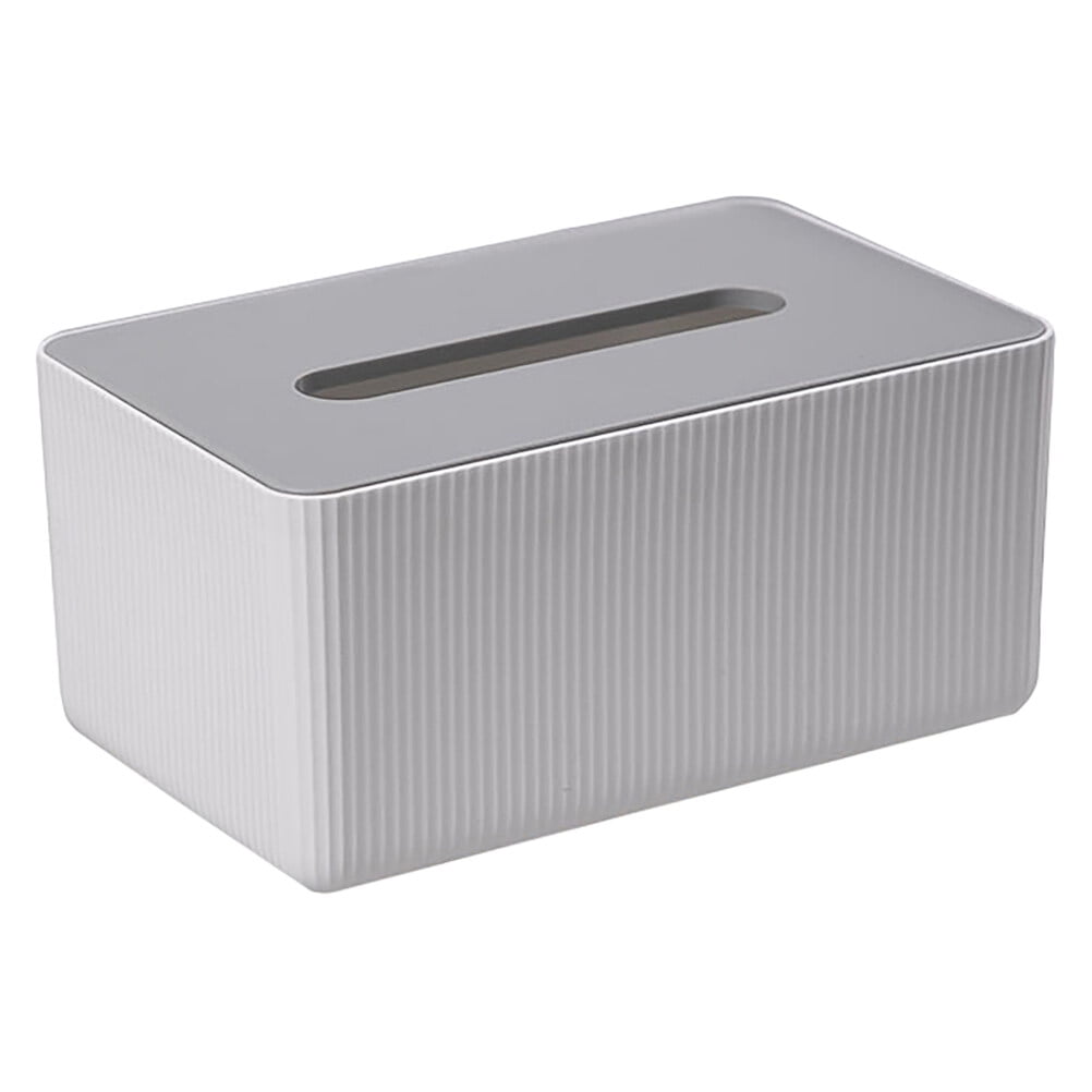 Essentra Home Matte White Square Tissue Box Cover Kleenex
