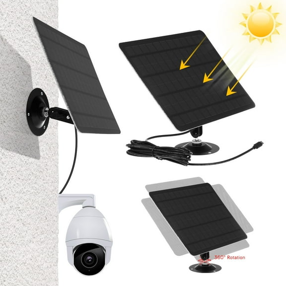 Arborister small solar panel Solar Panel for Security Camera Wall Mount Outdoor 20W Solar Cell Charger Monocrystalline Solar Panel