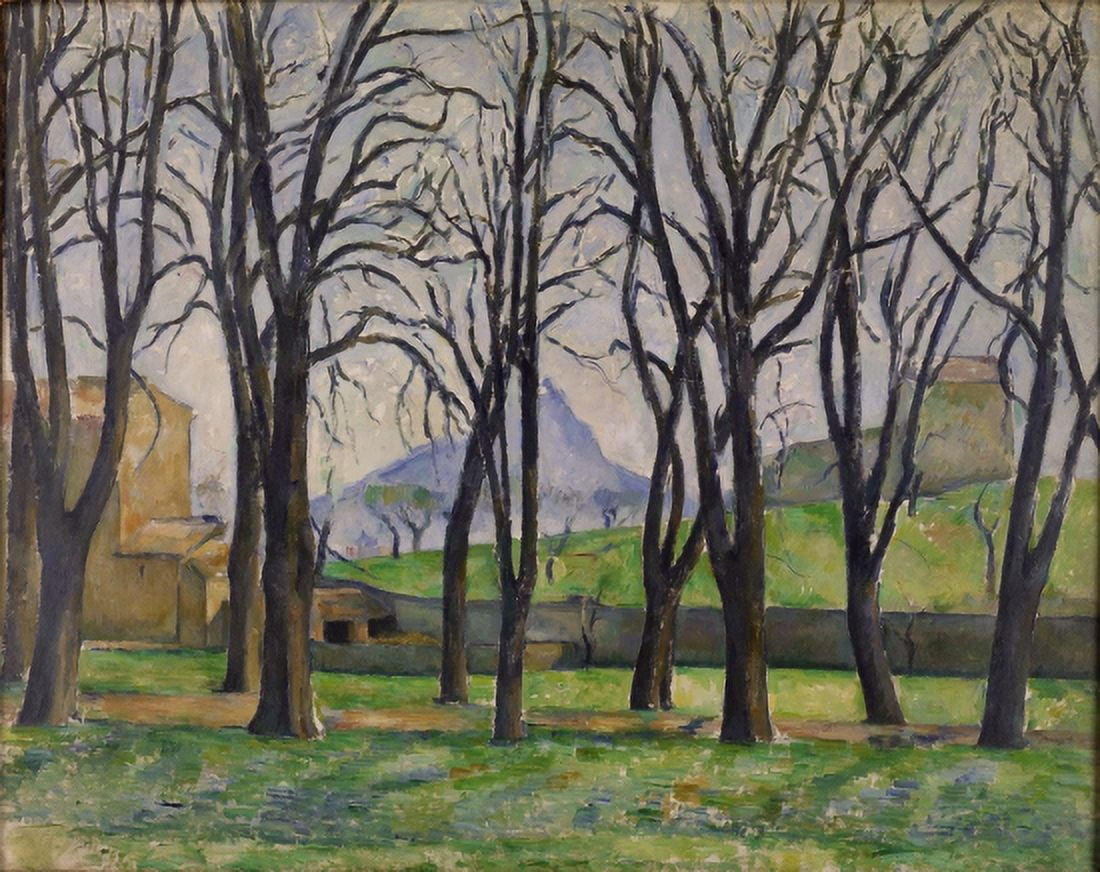 Arbres De Ch Taigne Au Jas De Bouffan 1885 Canvas Art - Paul Cezanne (18 x 24)