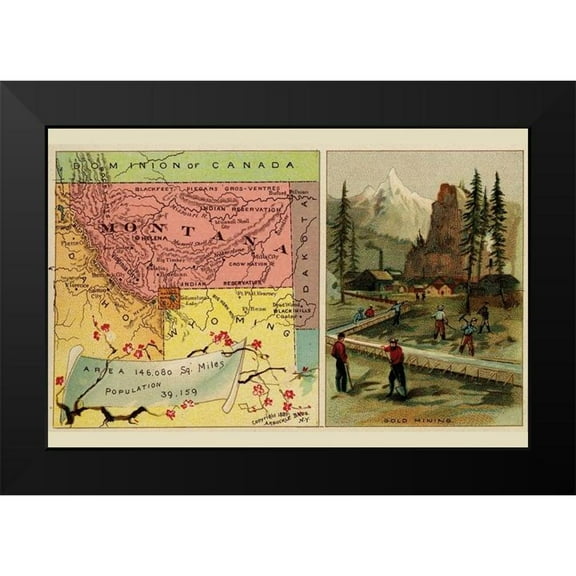 Arbuckle Brothers 14x11 Black Modern Framed Museum Art Print Titled - Montana