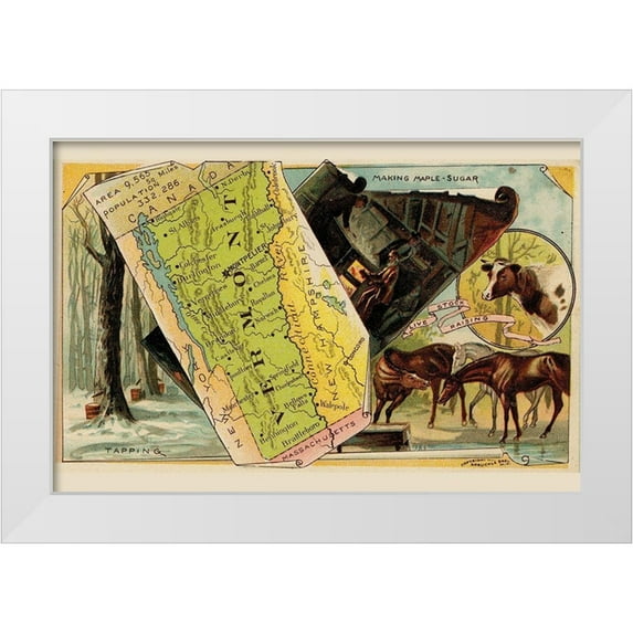 Arbuckle Brothers 14x11 White Modern Wood Framed Museum Art Print Titled - Vermont
