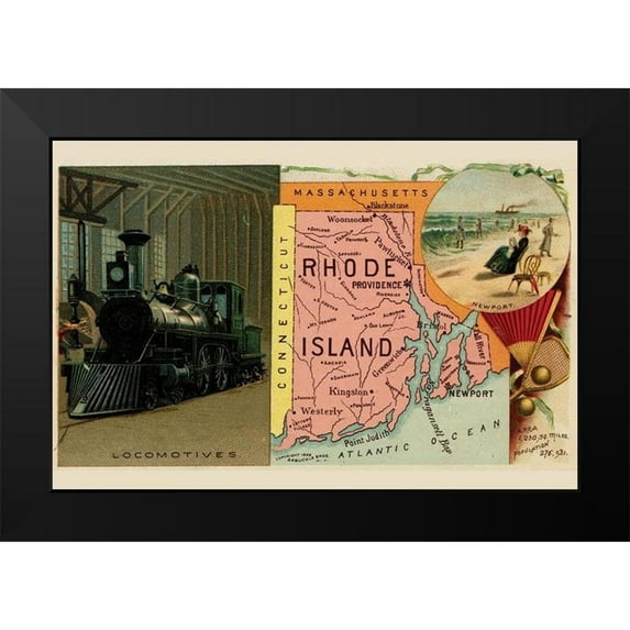 Arbuckle Brothers 24x17 Black Modern Framed Museum Art Print Titled - Rhode Island