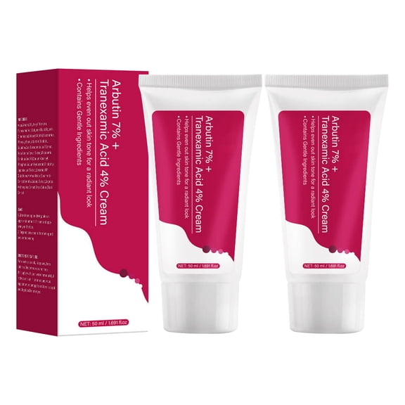 Arbutin 7% & Tranexamic Acid 4% Cream, 70,000ppm Arbutin for Glow Skin Care, Youthful Moisturizing Facial Cream for All Types, 50ml, 1.69 fl.oz