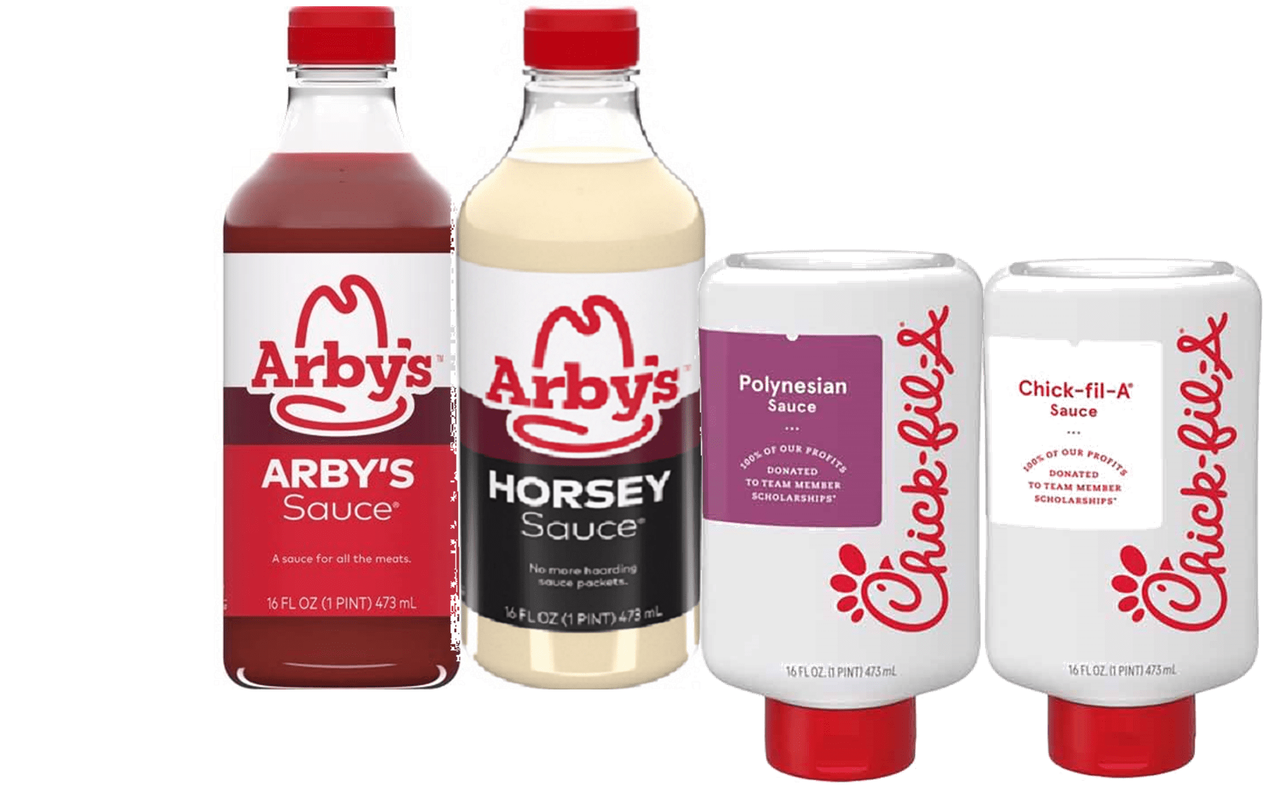 Arby's Original & Horsey Sauce, ChickfilA Original & Polynesian Sauce