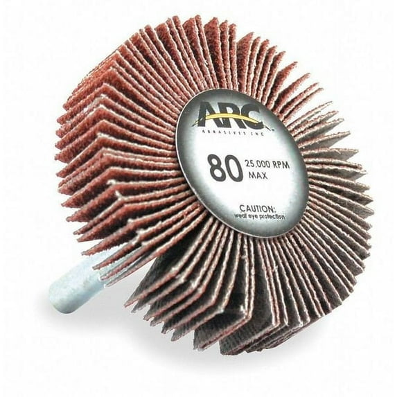 Arc Abrasives Flap Wheel,1 1/2 in Dia,3/4 in W,80 Grit 11222