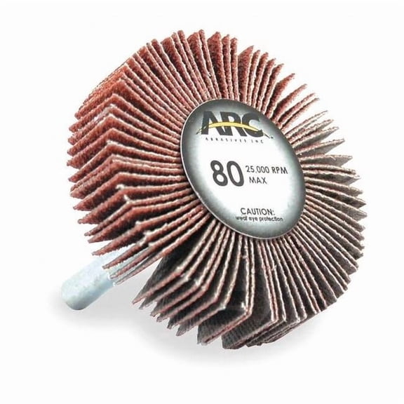 Arc Abrasives Flap Wheel,1 in Dia,1 in W,80 Grit 11170