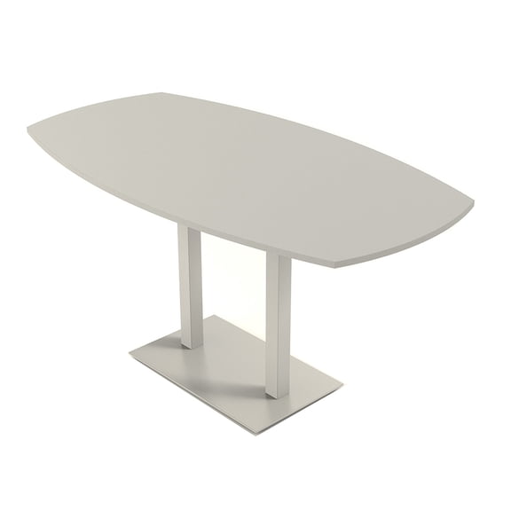 Arc Boat Bistro Height Meeting Table Double Metal Base 46x84 Bar Table