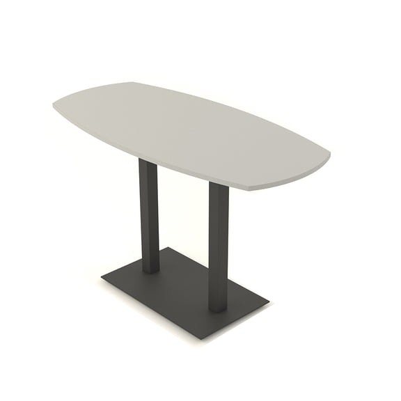 Arc Boat Bistro Height Meeting Table Square Metal Base 34x70 Bar Table