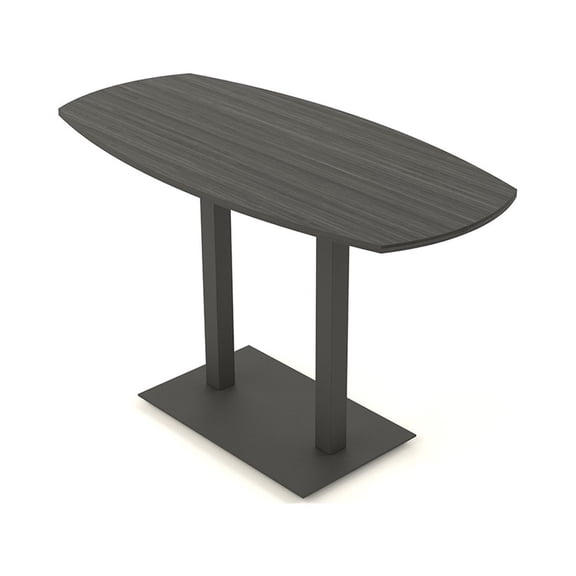 Arc Boat Bistro Height Meeting Table Square Metal Base 34x70 Bar Table