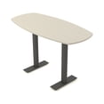 thumbnail image 1 of Arc Boat Bistro Height Meeting Table T-Shape Metal Base 34x70 Bar Table, 1 of 5